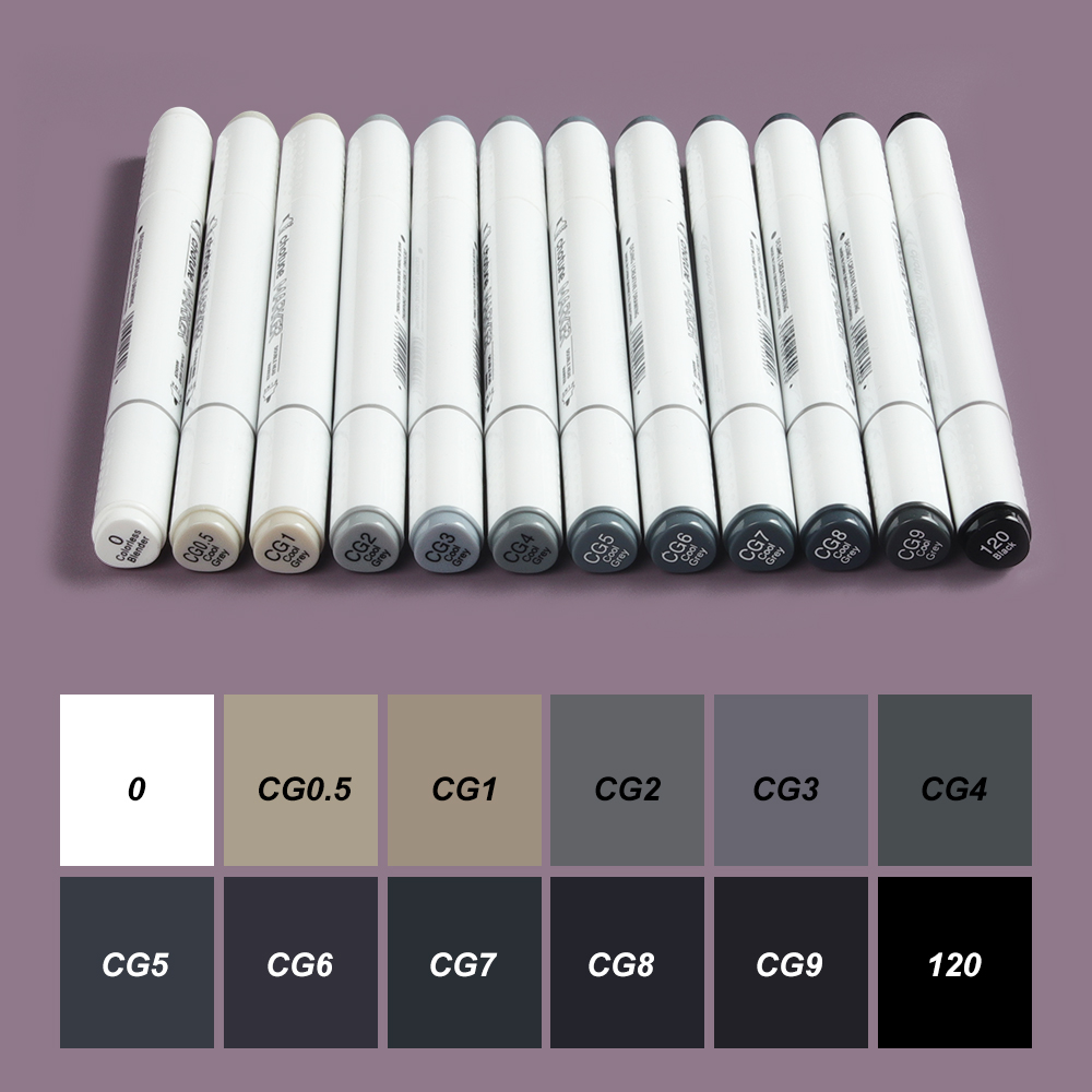 THOTUNE 12-цветный теплый серы – обзор и цена Copic Marker Sketch